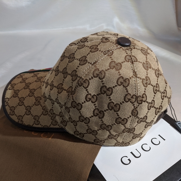 Gucci NEW GG monogram hat with bee logo. UNISEX - Picture 6 of 8